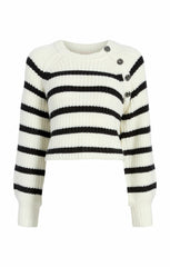 Women Striped Keren Pullover Ivory/Black