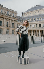 Women Striped Keren Pullover Ivory/Black