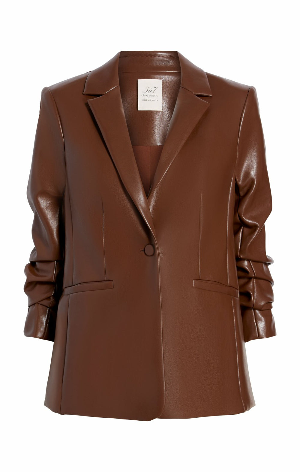 Women Vegan Leather Kylie Blazer Espresso