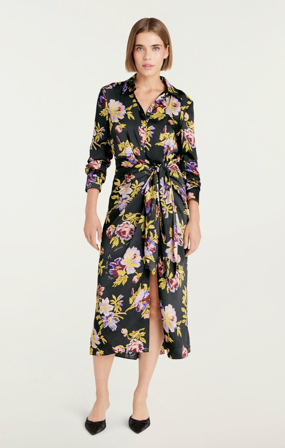 Women Brigitte Floral Jacey Dress Black Multi