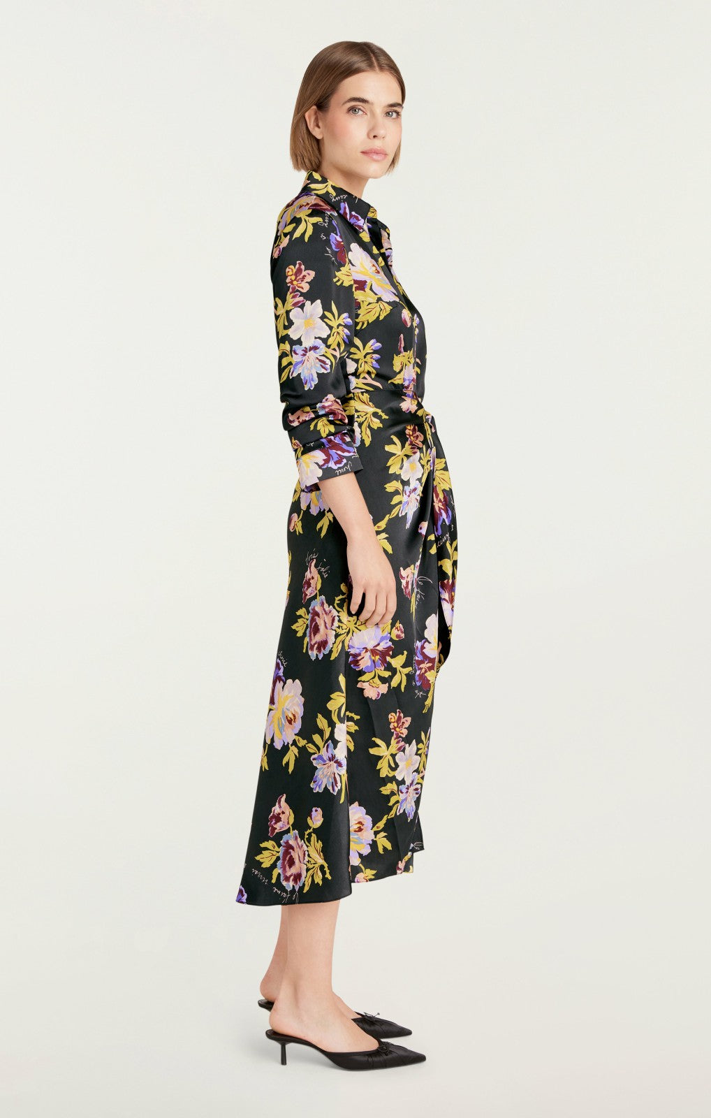 Women Brigitte Floral Jacey Dress Black Multi
