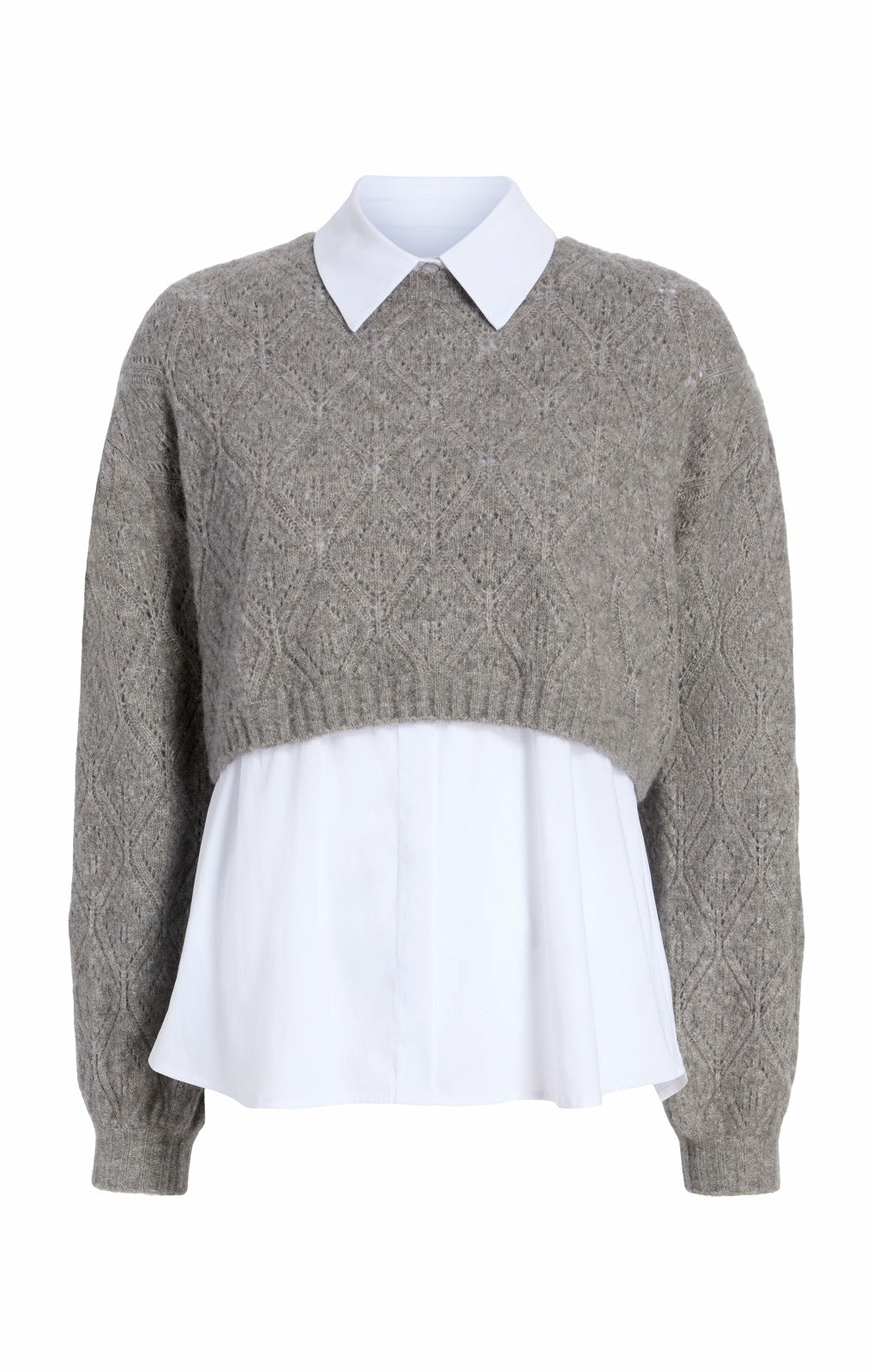 Women Landry Pullover Heather Grey/White