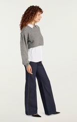 Women Landry Pullover Heather Grey/White