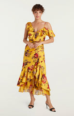 Women Nara Dress Deep Gold Multi