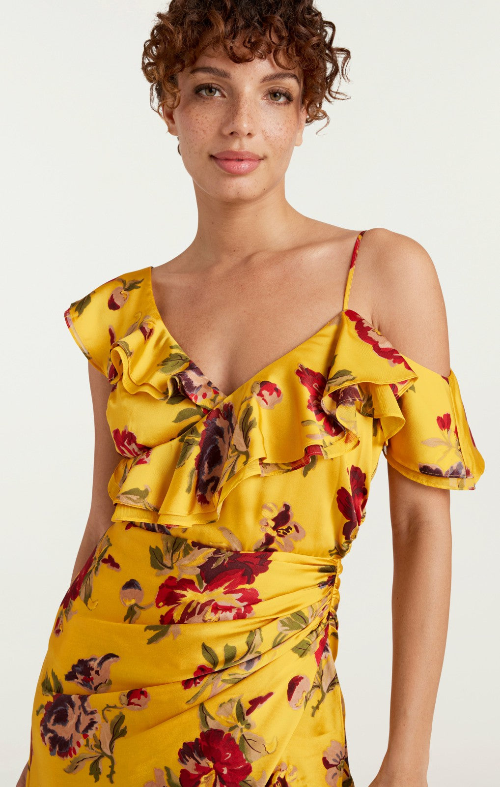 Women Nara Dress Deep Gold Multi