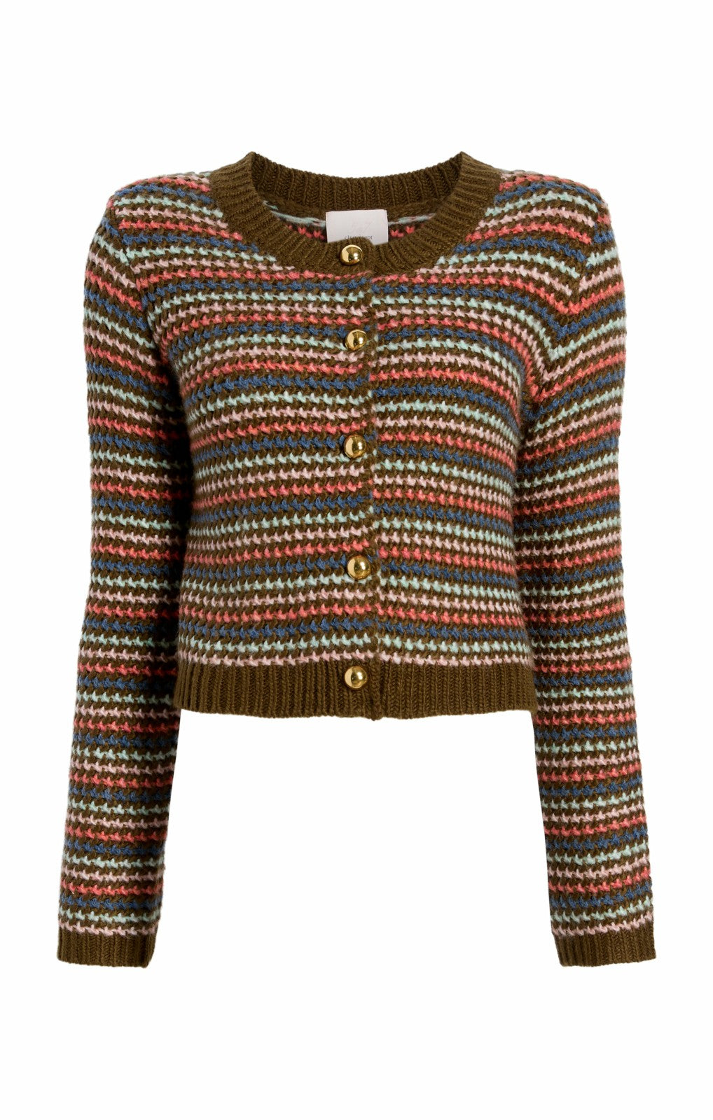 Women Striped Romina Cardigan Dark Olive Multi