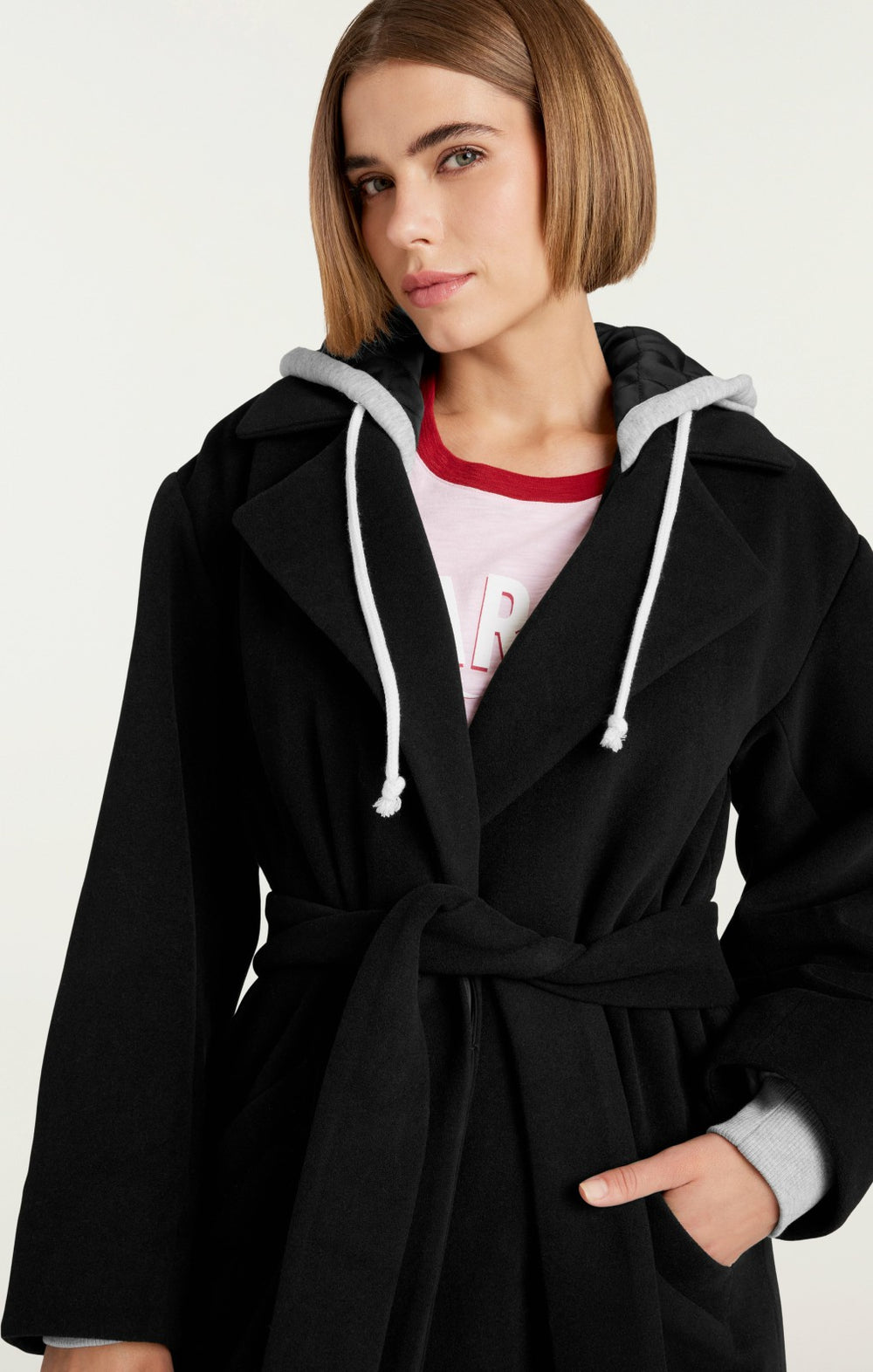 Women Vander Coat Black/Heather Grey