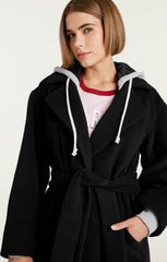 Women Vander Coat Black/Heather Grey