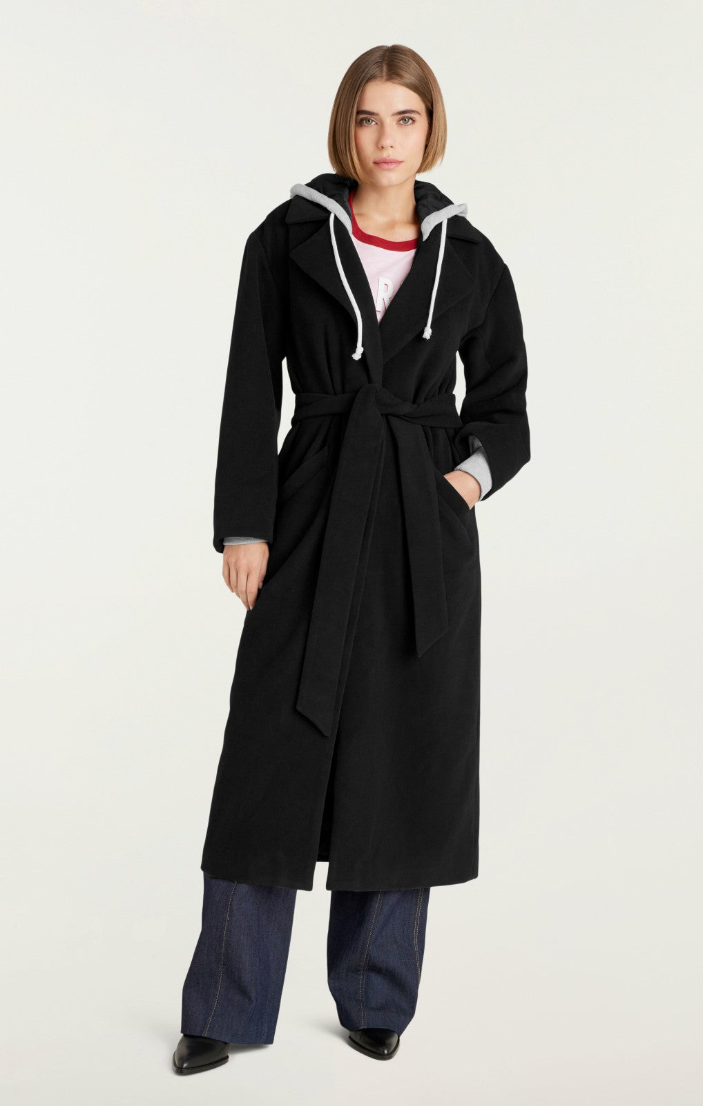 Women Vander Coat Black/Heather Grey