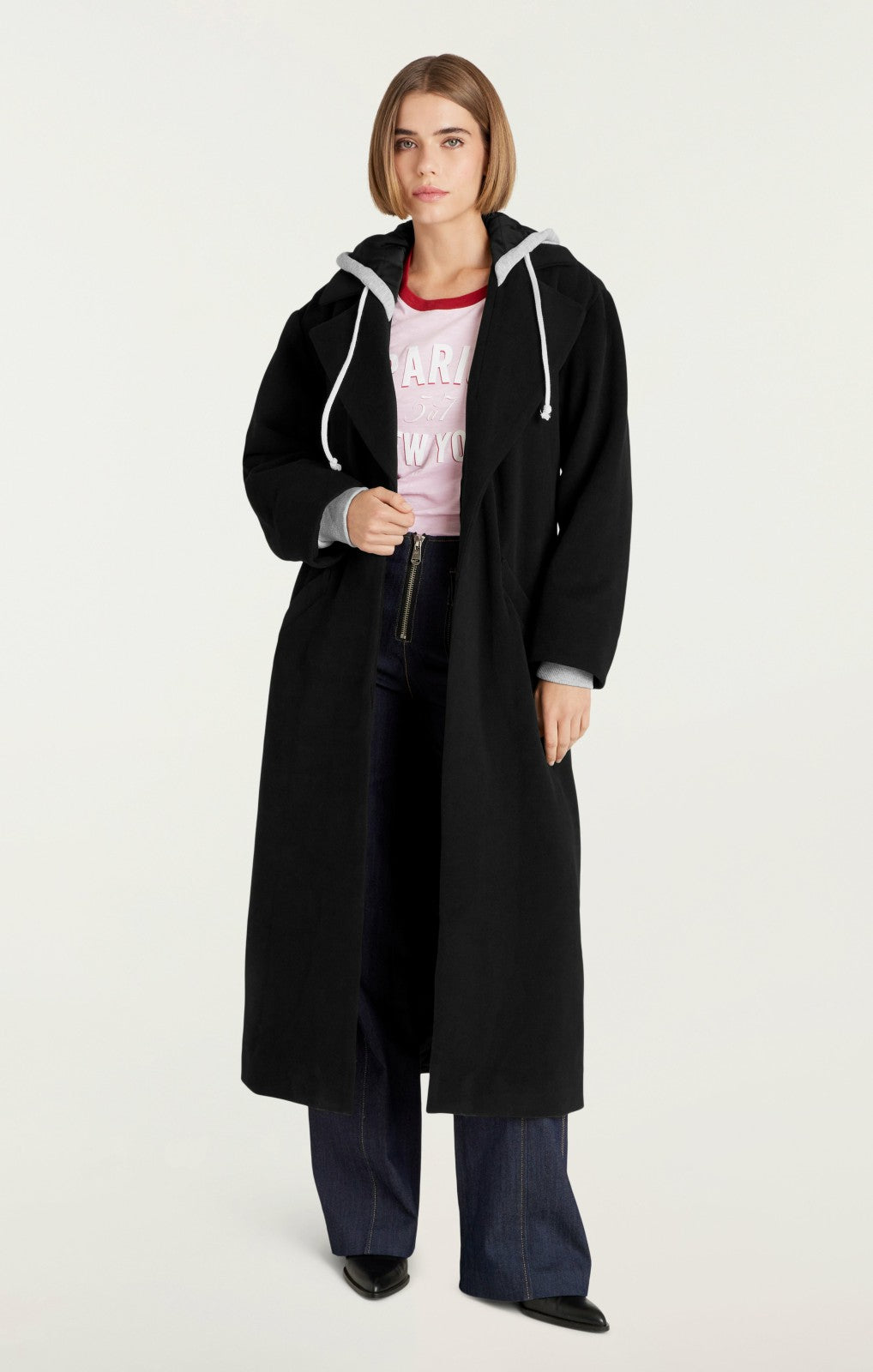 Women Vander Coat Black/Heather Grey