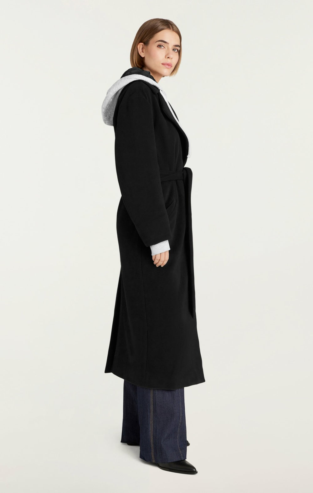 Women Vander Coat Black/Heather Grey