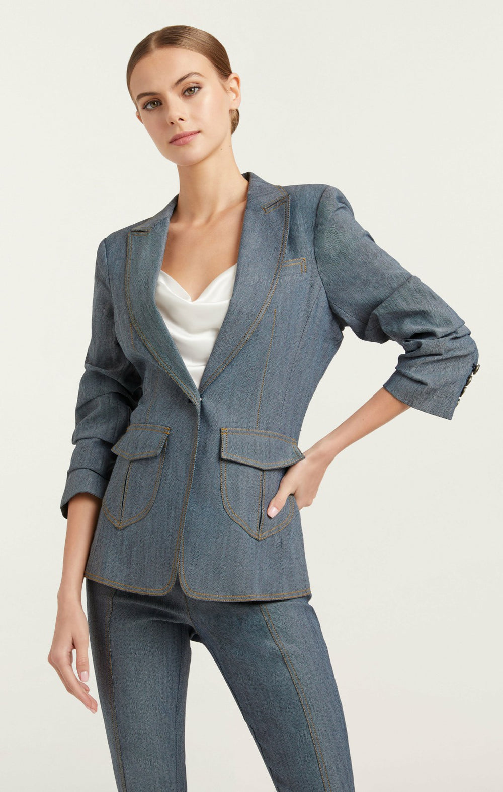 Women Louisa Blazer Light Indigo