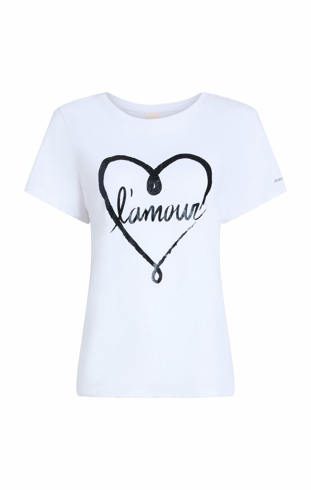 Women Doodled L'amour Tee White/Black