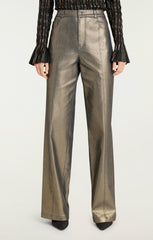 Women Gold Coated Francine Pant Gold