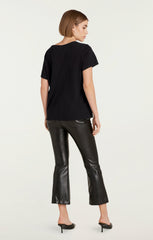 Women Grommet Amour Tee Black