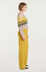 Women Lace Fair Isle Pullover Oatmeal Multi
