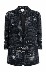 Women Love Stories Kylie Blazer Black/White