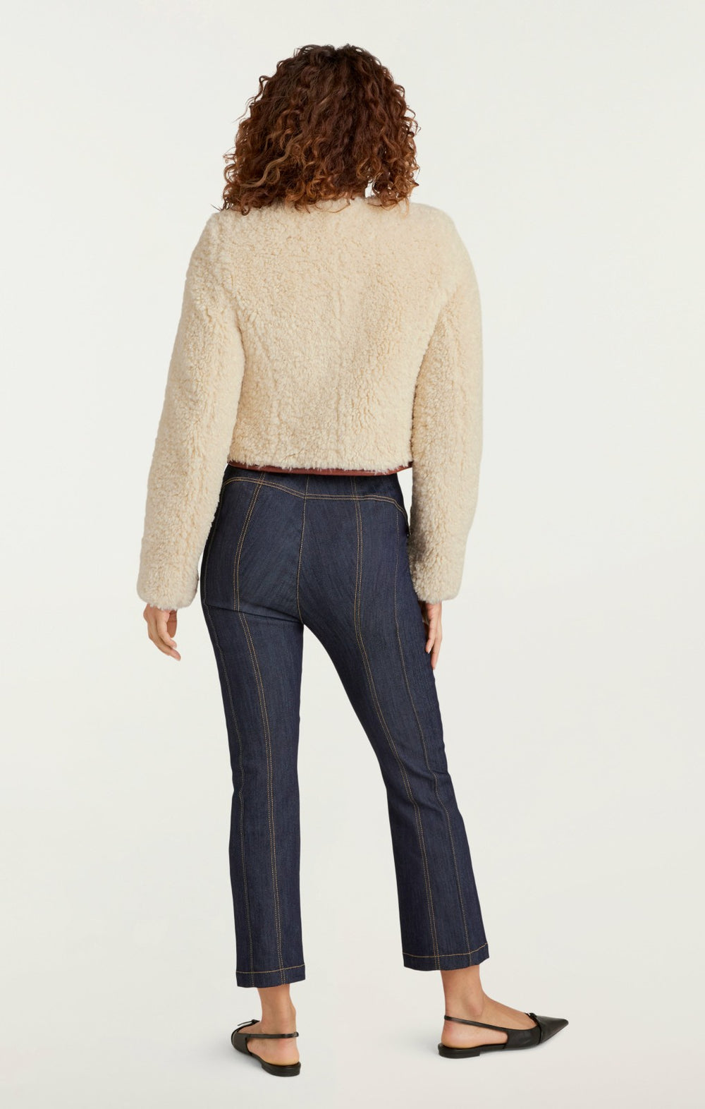 Women Naia Jacket Ivory/Mahogany