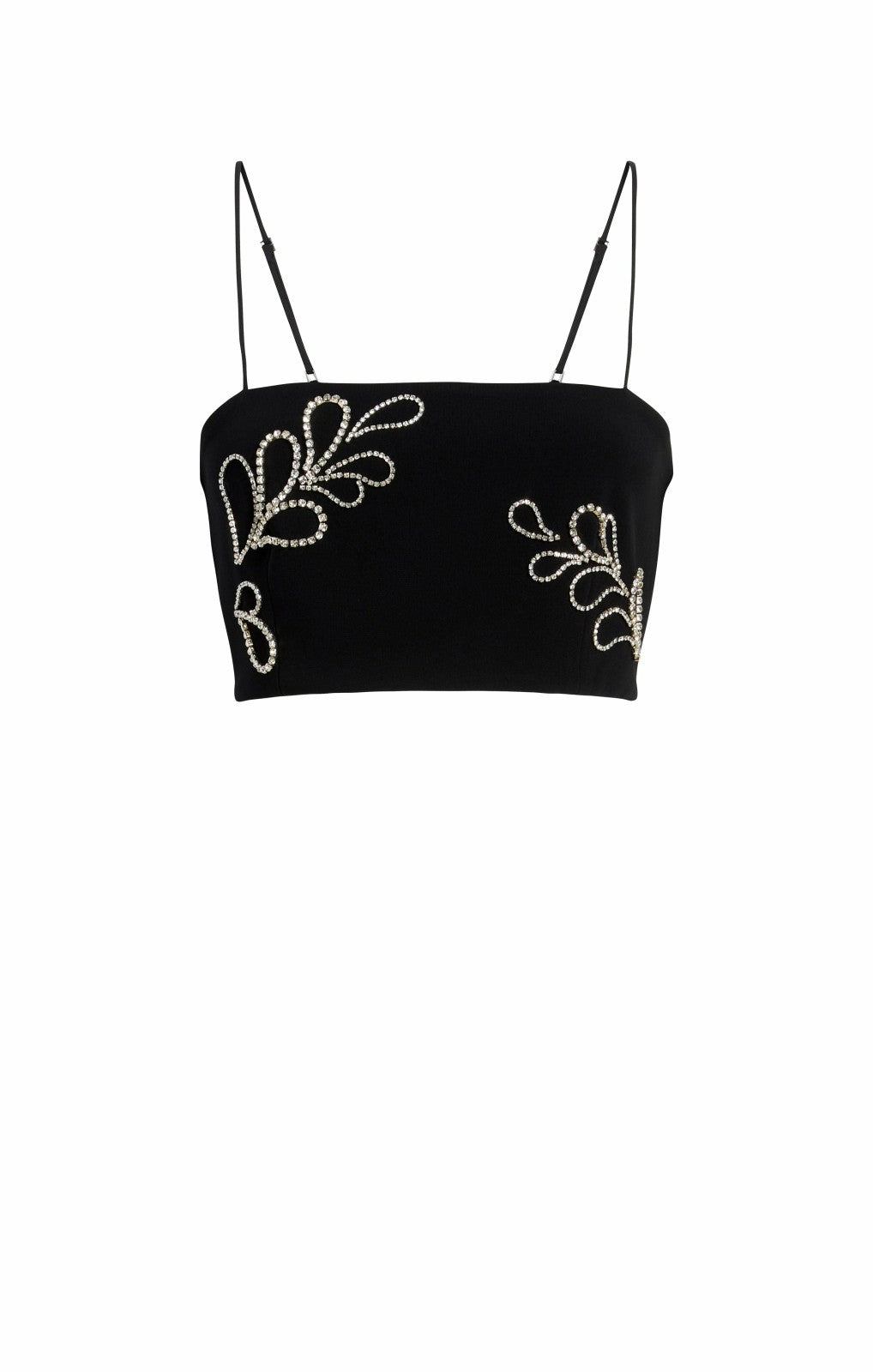Women Rhinestone Paisley Nikki Top Black
