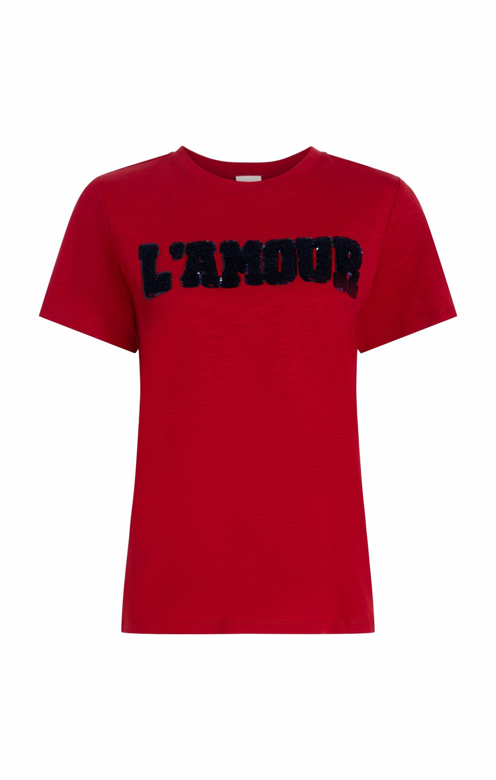 Women Toweled L'amour Shrunken Tee Rosewood/Navy