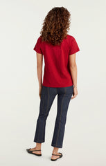 Women Toweled L'amour Shrunken Tee Rosewood/Navy