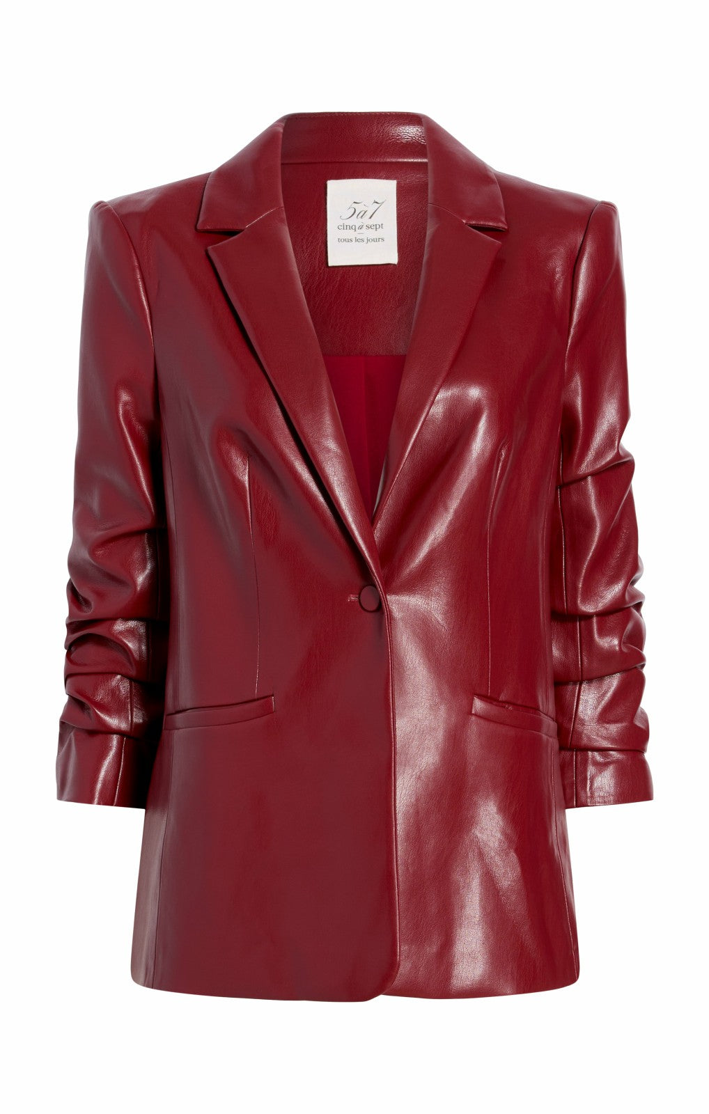 Women Vegan Leather Kylie Blazer Rhubarb