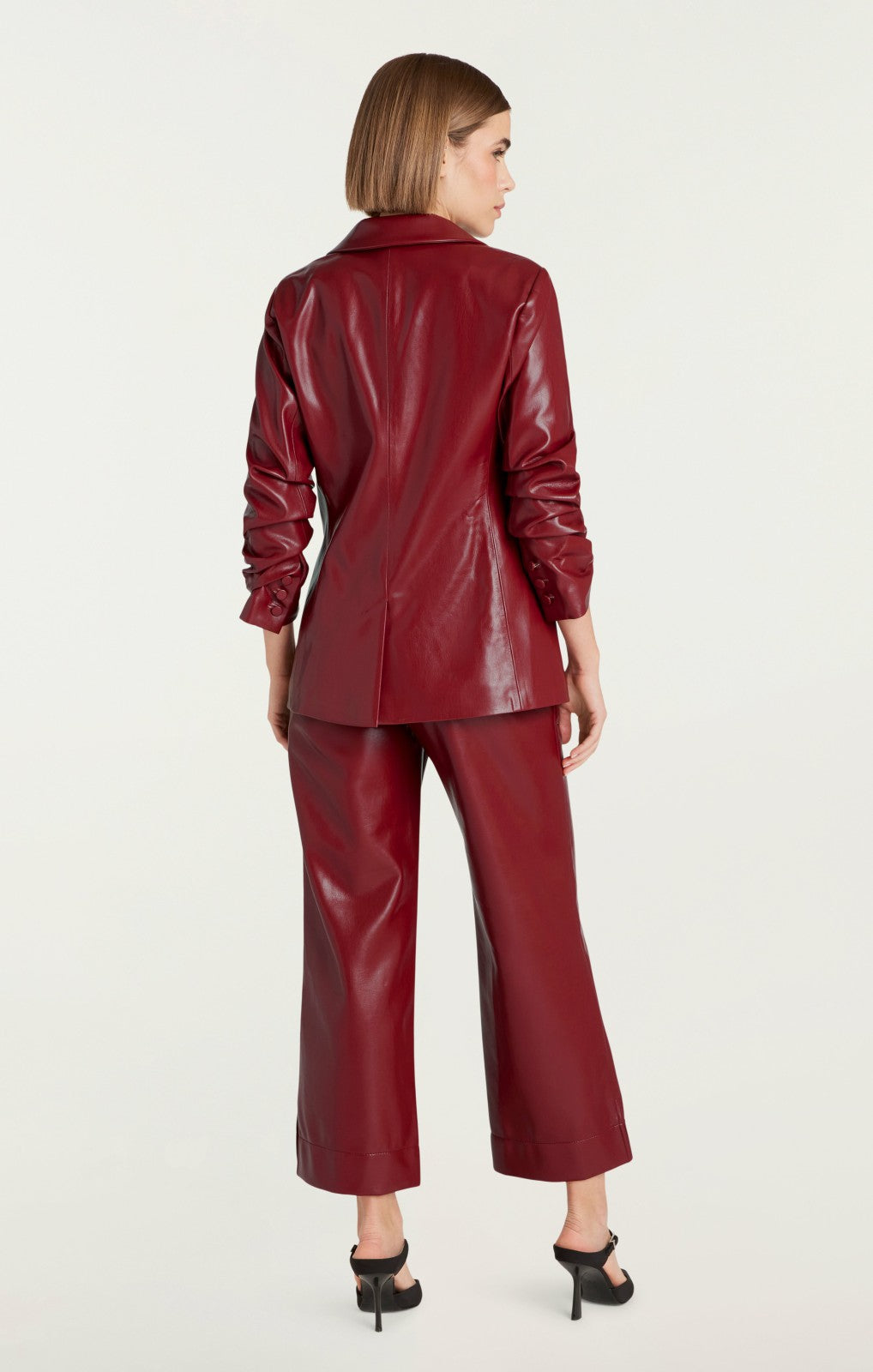 Women Vegan Leather Kylie Blazer Rhubarb