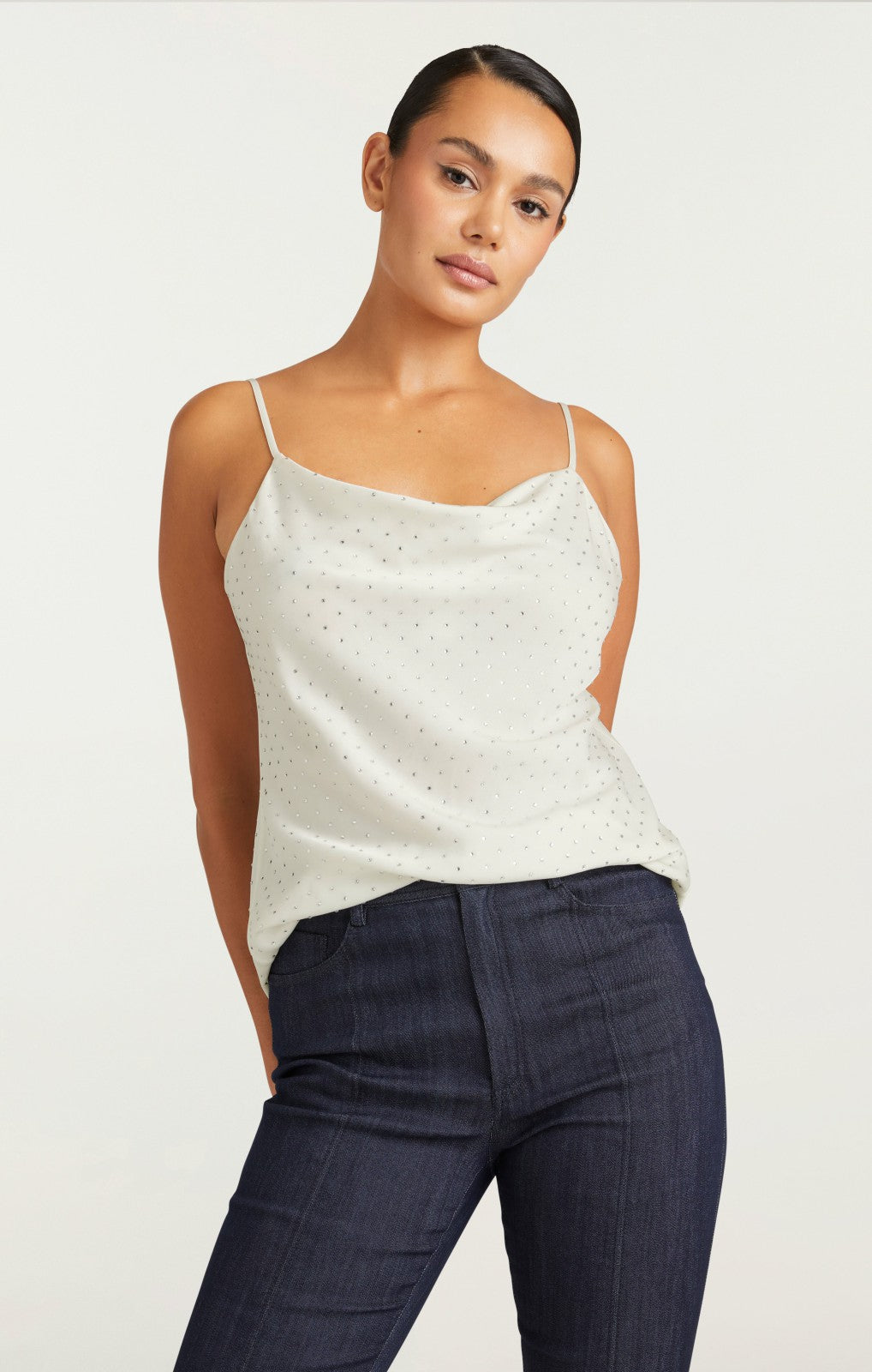 Women Allover Heatset Marta Cami Ivory