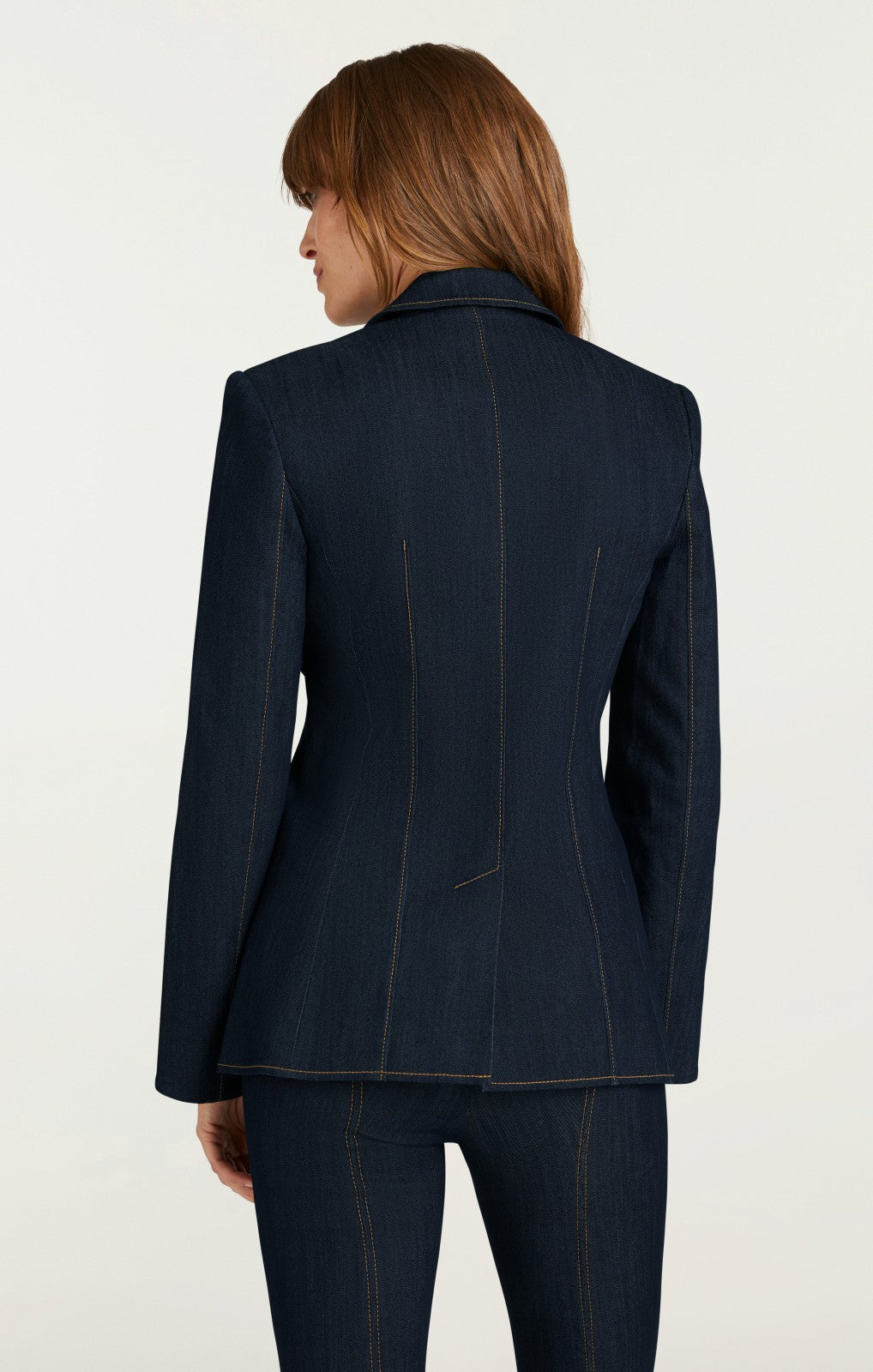 Women Crystal Denim Bow Cheyenne Blazer Indigo