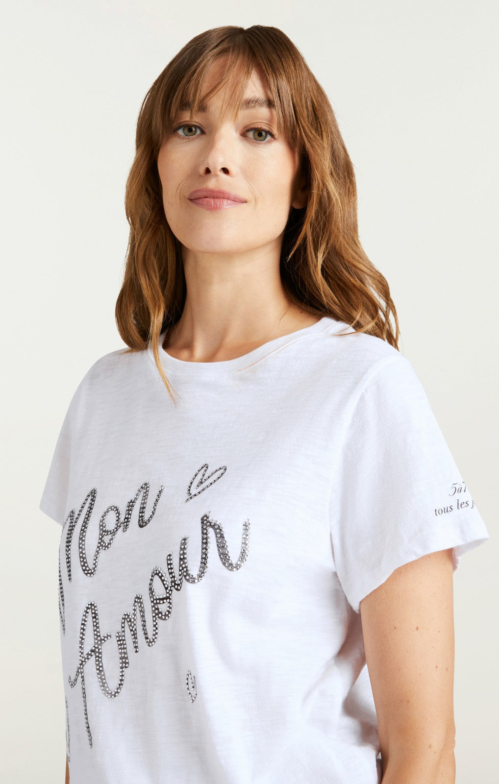 Women Heatset Mon Amour Tee White/Black