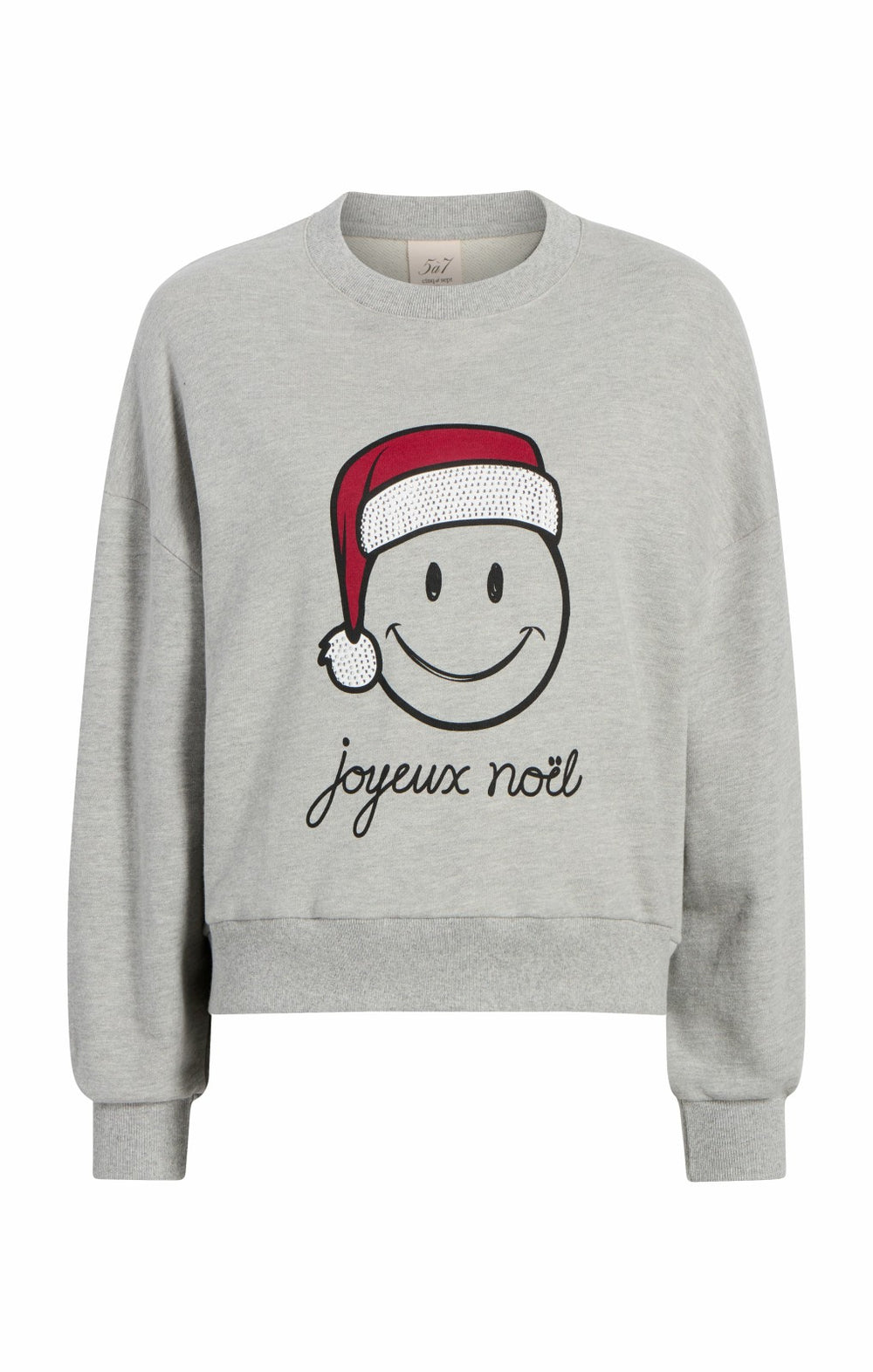 Women Heatset Smiley Joyeux Brandy Pullover Heather Grey/Black