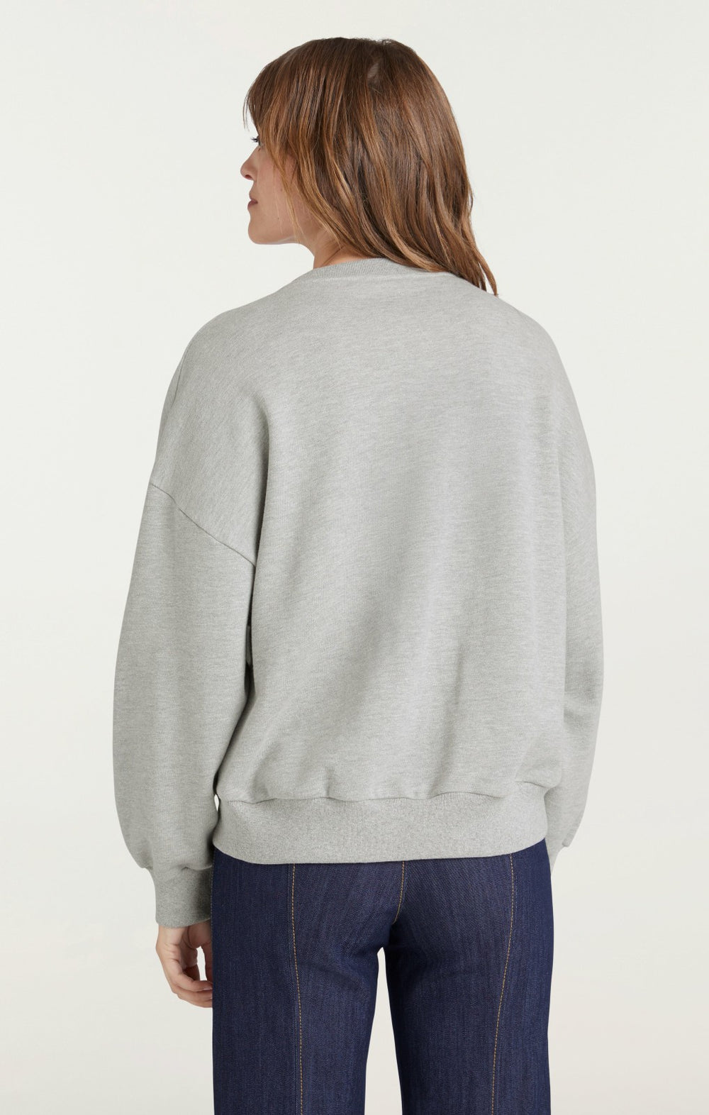 Women Heatset Smiley Joyeux Brandy Pullover Heather Grey/Black