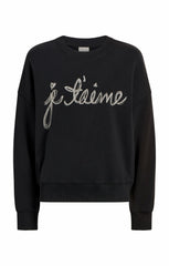 Women Je T'aime Chain Brandy Pullover Black