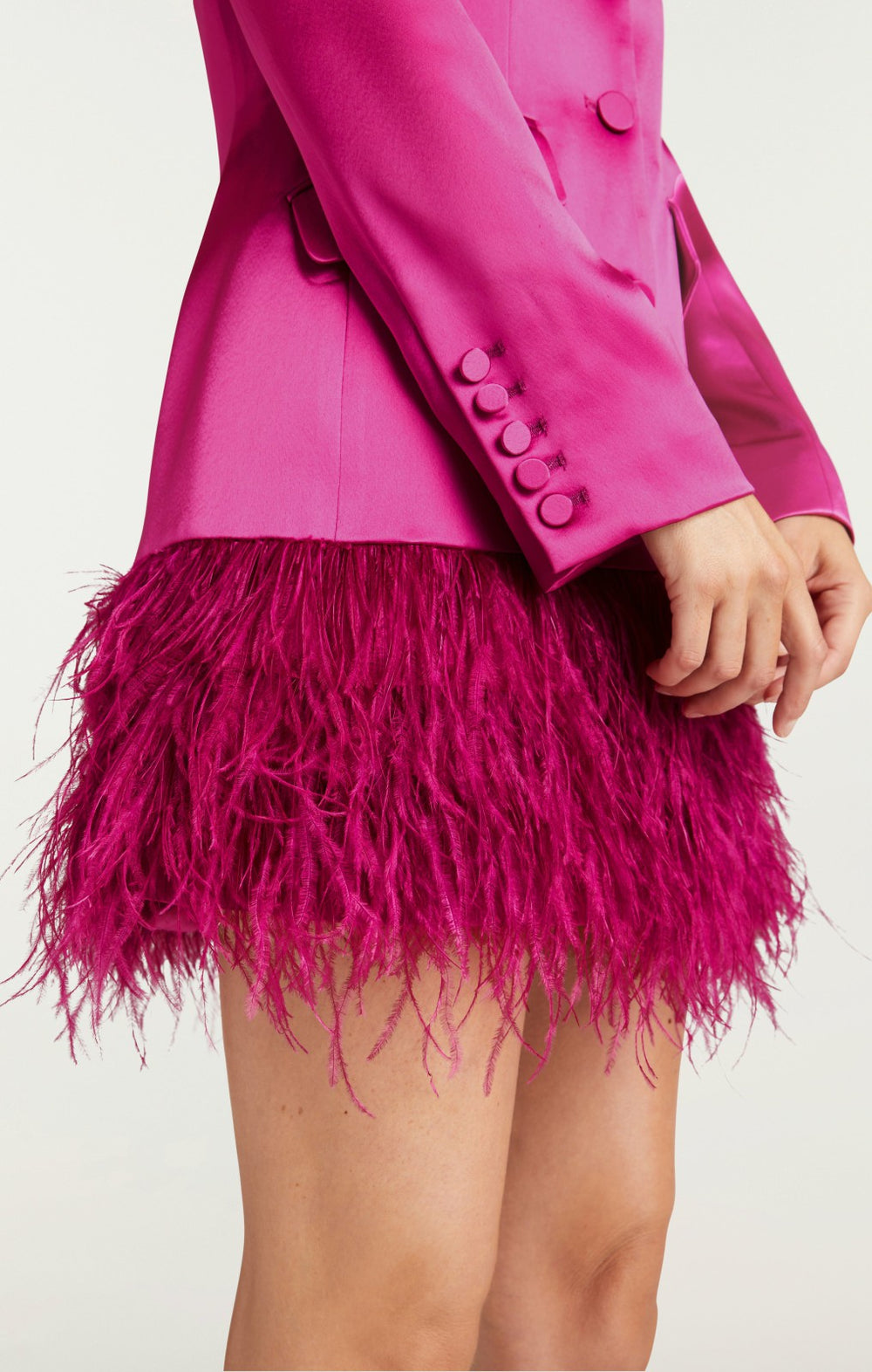 Women Long Sleeve Feather Joel Dress Plum Radish
