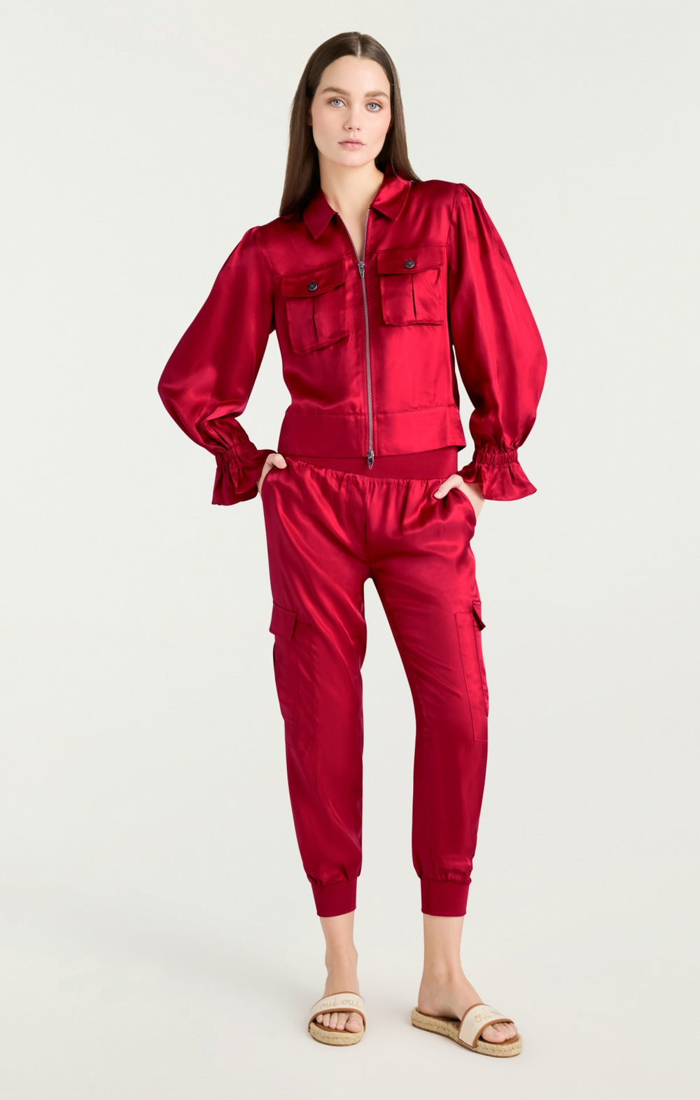 Women Long Sleeve Holly Jacket Red Currant