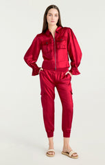Women Long Sleeve Holly Jacket Red Currant