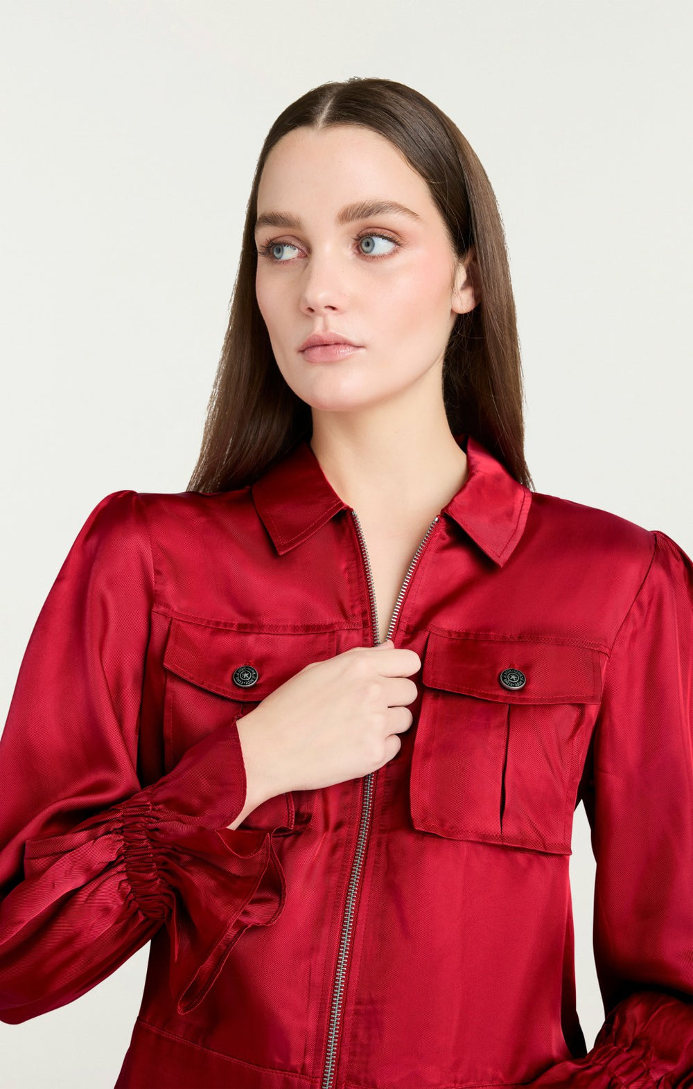 Women Long Sleeve Holly Jacket Red Currant