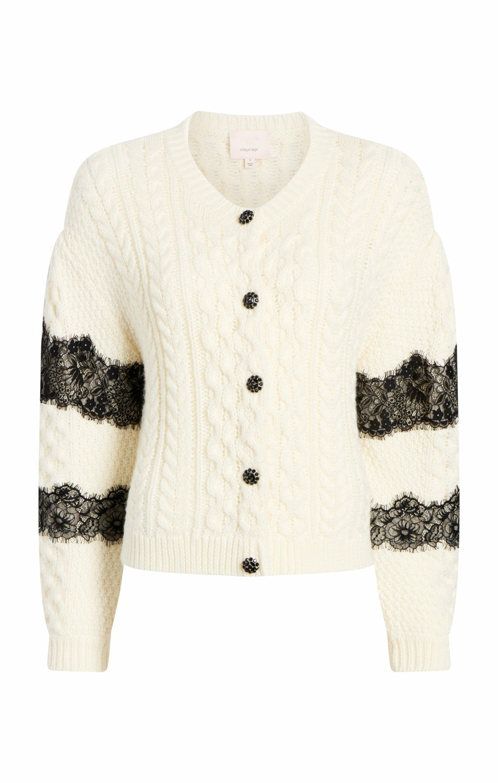 Women Louise Cardigan Ivory/Black