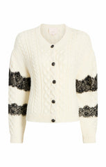 Women Louise Cardigan Ivory/Black