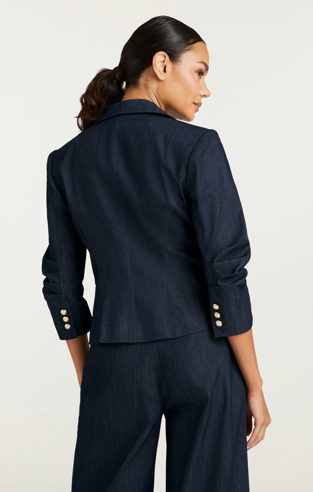 Women Petit Denim Khloe Blazer Indigo