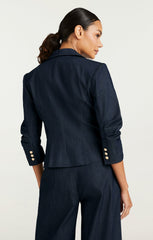 Women Petit Denim Khloe Blazer Indigo