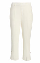 Women Rhinestone Pin Cropped Kerry Pant Ivory
