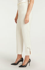 Women Rhinestone Pin Cropped Kerry Pant Ivory