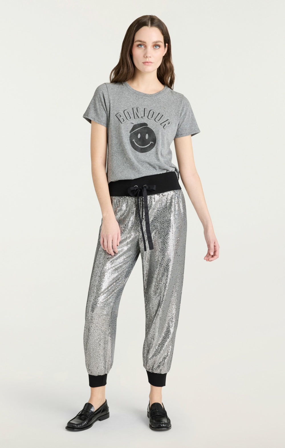 Women Sequin Giles Pant Silver