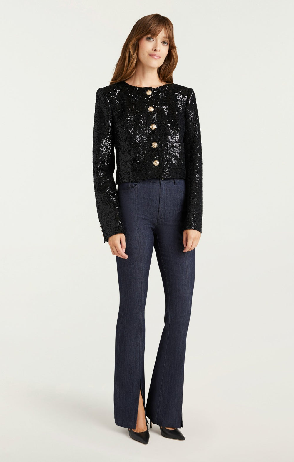 Women Sequin Randi Jacket Black