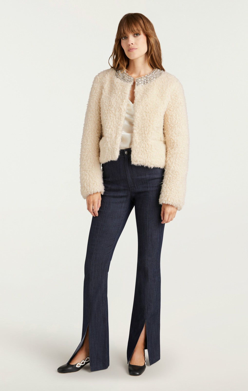 Women Shearling Christie Jacket Ivory