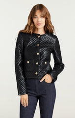 Women Vegan Leather Brooke Jacket Black