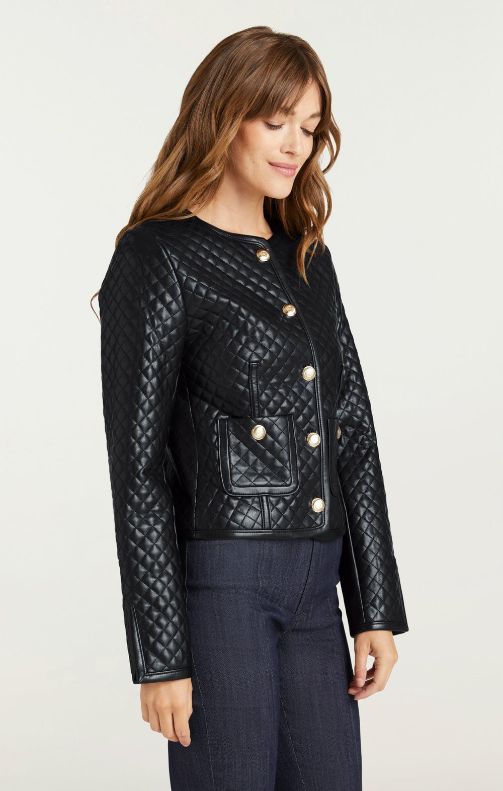 Women Vegan Leather Brooke Jacket Black