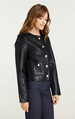 Women Vegan Leather Brooke Jacket Black
