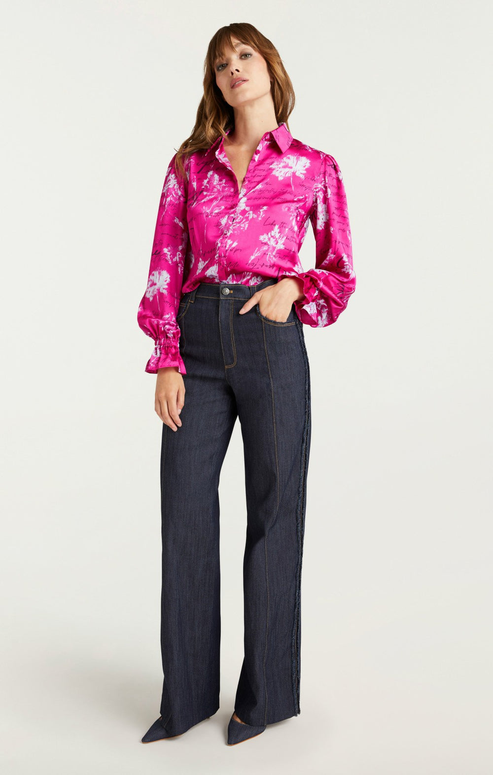Women Warm Carnation Long Sleeve Fiona Top Plum Radish Multi